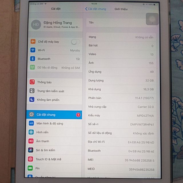 IPAD MỚI 98% KO CHẦY SƯỚC..CÒN 2 THÁNG BẢO HÀNH MUA Ở FPT SHOP DLUONG 32G WIFI TÍCH HOP SIM3G/4G | BigBuy360 - bigbuy360.vn