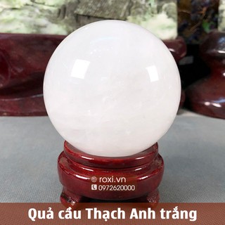 Quả cầu phong thủy trắng Natural Quartz 1A - 6cm