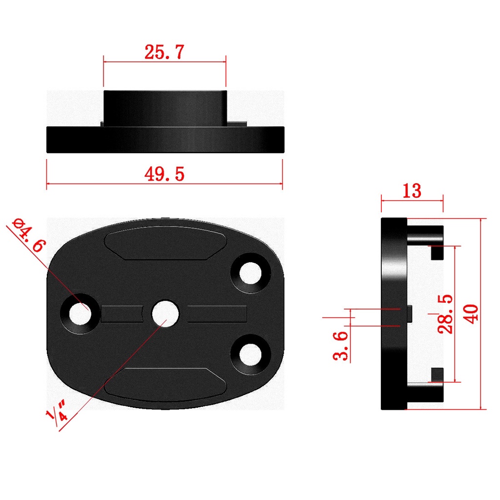 MOUNT CHUYỂN TRIPOD SANG ĐẾ GÀI GOPRO CNC PULUZ