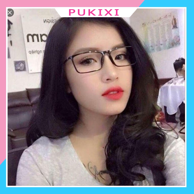 Kính giả cận thời trang nam nữ gọng vuông phong cách Ulzzang mắt kính chống tia UV đẹp giá rẻ cute PUKIXI 056