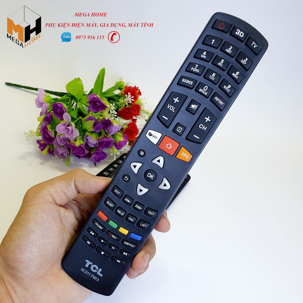 Điều khiển tivi TCL, Remote tivi TCL hàng đẹp, phím mềm