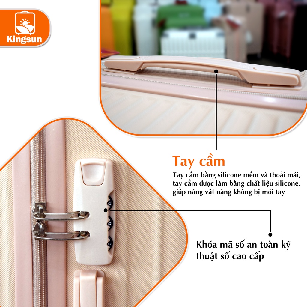 Vali du lịch Kingsun vali kéo Size20/24inch KS219/155 Cao Cấp bảo hành 5 năm