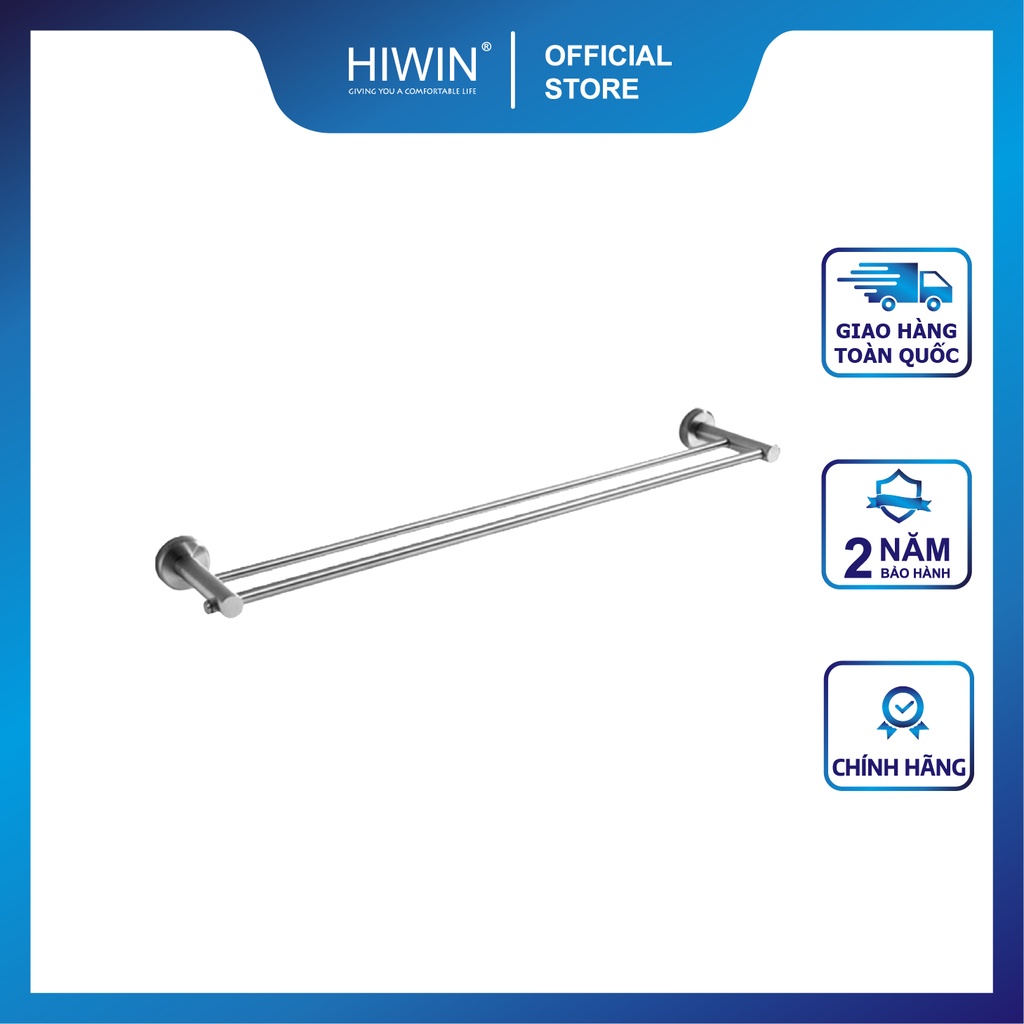 Thanh treo vắt khăn nhà tắm inox 304 mặt gương HIWIN Y-538