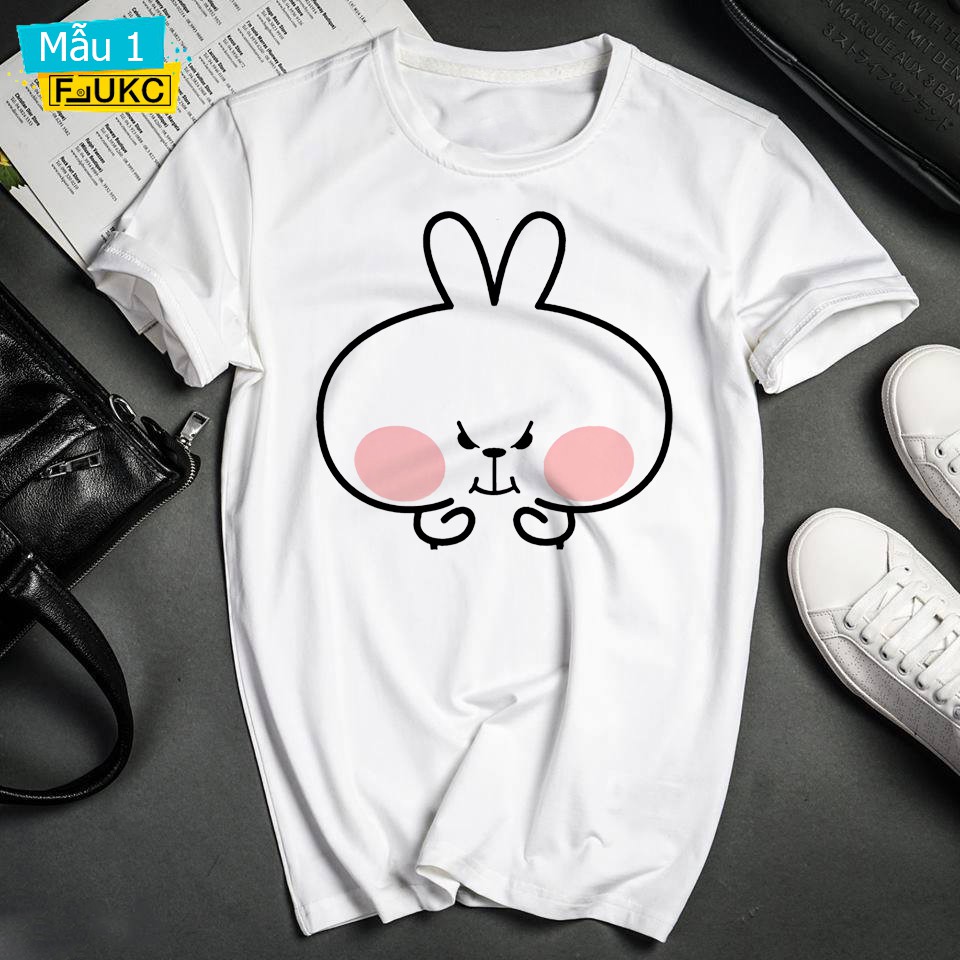 Áo Thun Cặp Siêu Cute Với Hình Thỏ Mất Dzạy Siêu Hot Mẫu Mới Giá Sốc F709L3