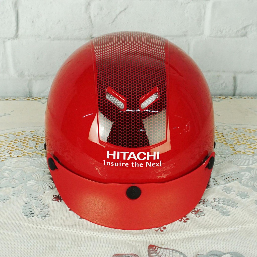 Mũ bảo hiểm Hitachi màu xanh, màu đỏ, màu xanh đậm chống nắng, chống mưa hiệu quả