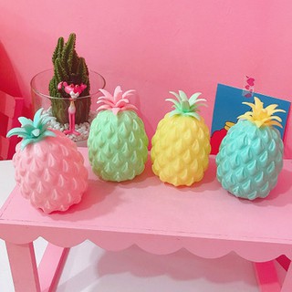 🍍Dứa bóp 🍍hạt nở, dứa bóp squisy trứng lưới - Gudetama dứa đủ màu bóp bên trong là hạt nở slime chơi cực vui