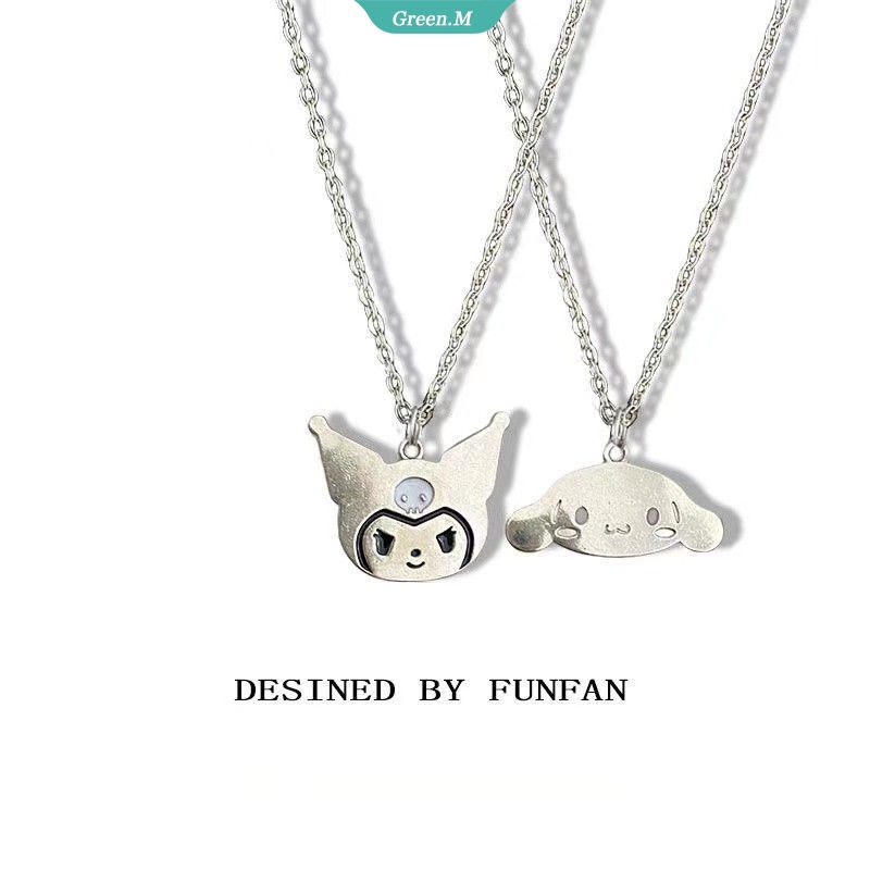SANRIO Vòng cổ Mặt Họa Tiết Hoạt Hình Kuromi Dễ Thương Thời Trang Cho Nữ