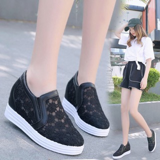 Giầy độn đế ren 6,5cm phong cách riêng cho bạn