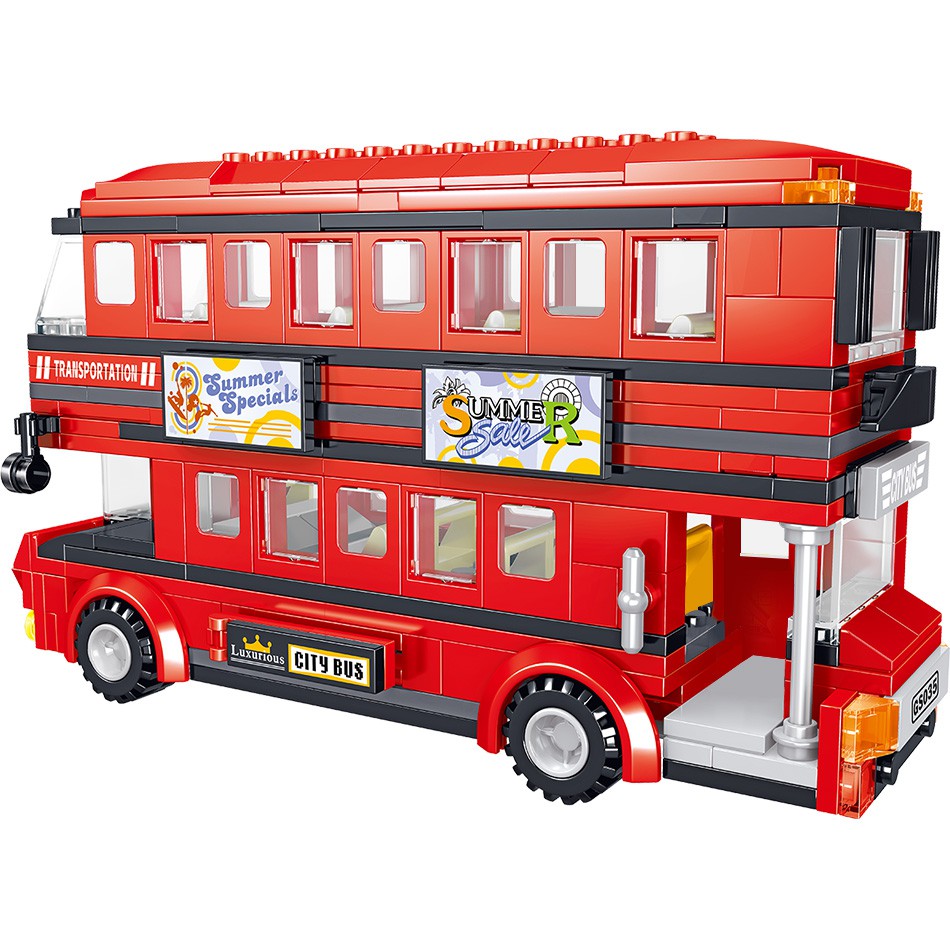 Bộ Đồ Chơi Lắp Ghép Mô Hình Xe Bus 2 Tầng Anh Quốc 398 Miếng Ghép đồ chơi xe ô tô