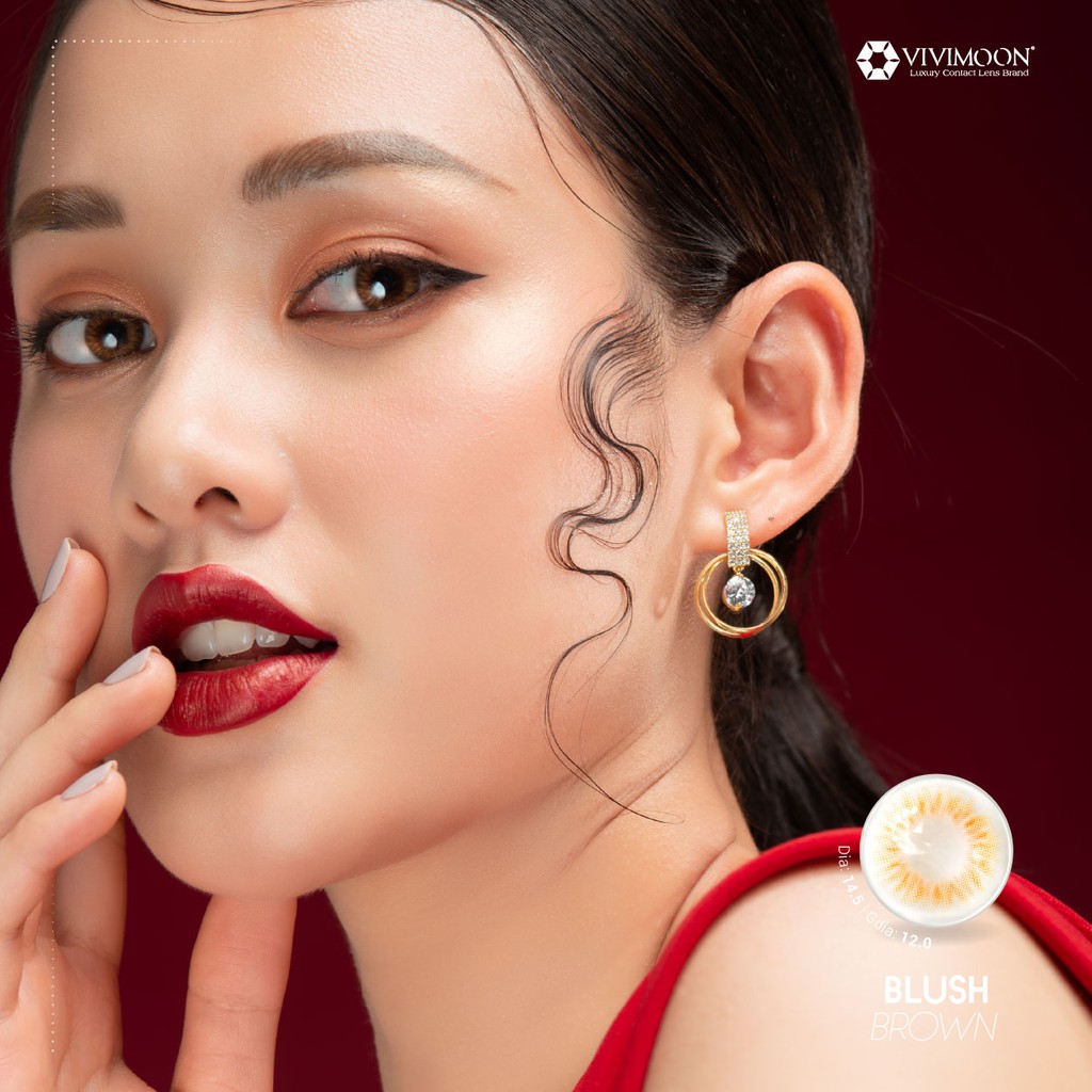 Kính áp tròng Hàn Quốc VIVIMOON Blush Brown 12.0 mm