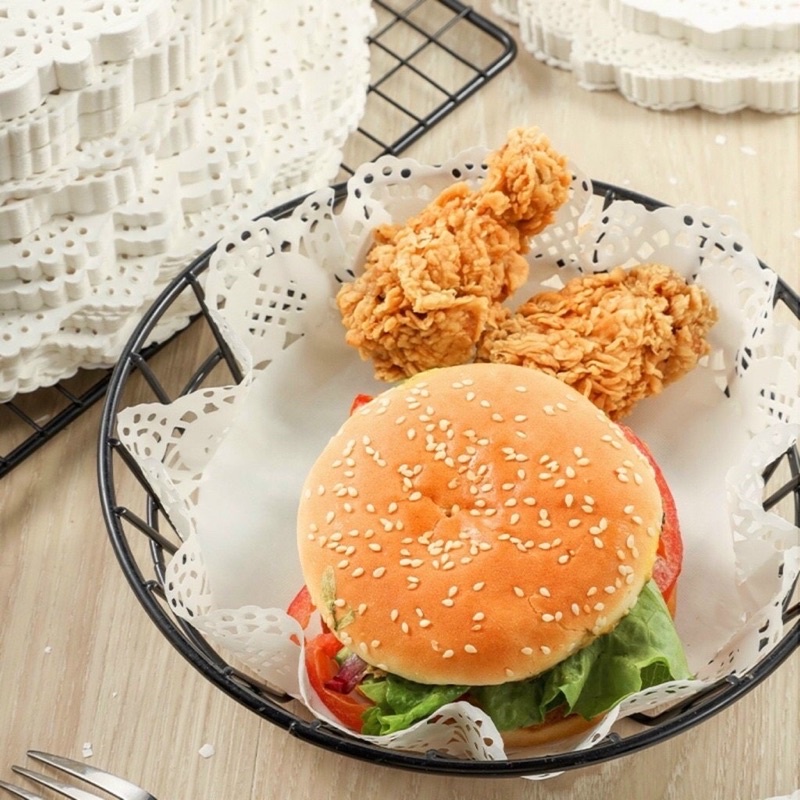 150 Tờ Giấy nến thấm dầu ăn size 21 cm chịu nhiệt chống thấm hiệu quả