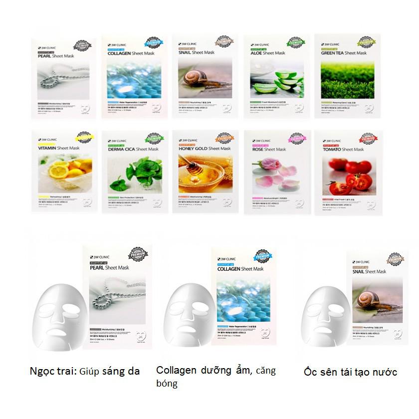 Mặt nạ cao cấp Hàn Quốc 3W Clinic Essential Up 25ml