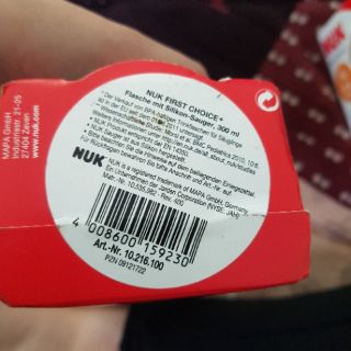 Bình sữa Nuk. Dung tích 300ml