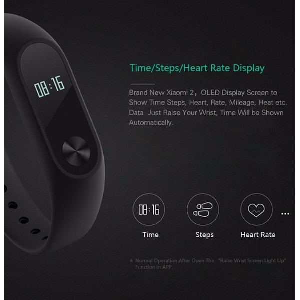 Smart bracelet IP67 heart rate monitor with LED display Xiaomi mi band 2