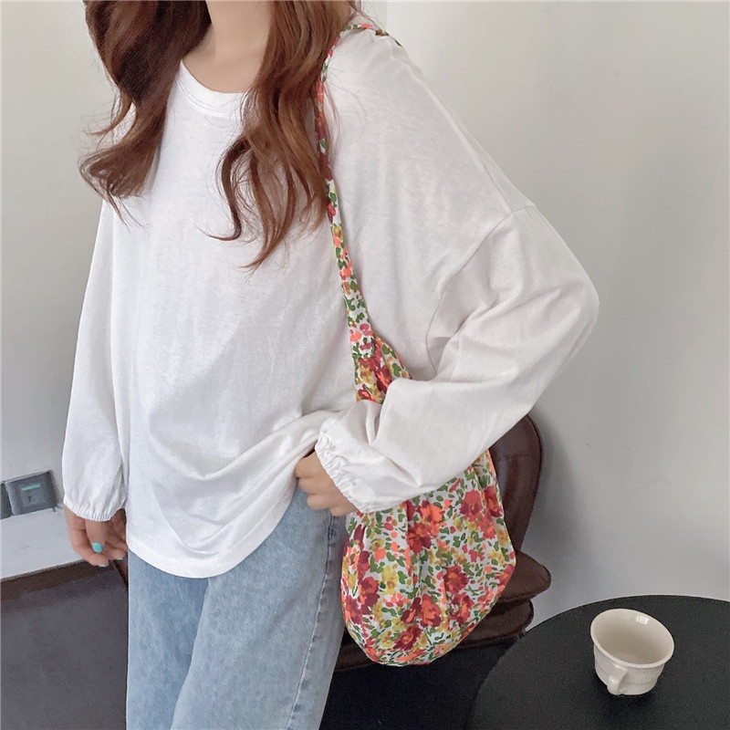 SUXI Áo Sơ Mi Tay Dài Phồng Cổ Tròn Màu Trơn Đơn Giản Thời Trang Mùa Thu Mới Dành Cho Nữ