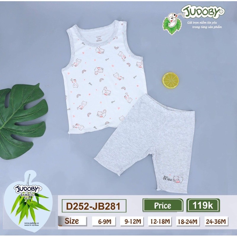 Bộ Sát Nách Bé Gái Chất BamBoo Judoby JB 277