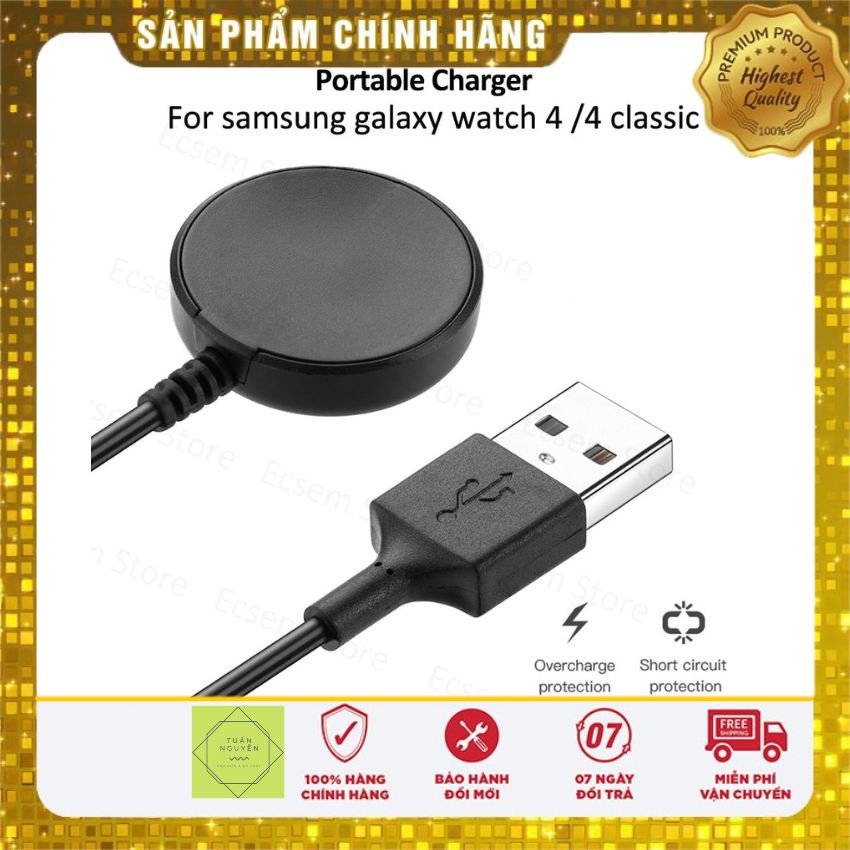 Đế Sạc Samsung Galaxy Watch Active, Active 1, 2/ Watch 3, 4 Chính Hãng