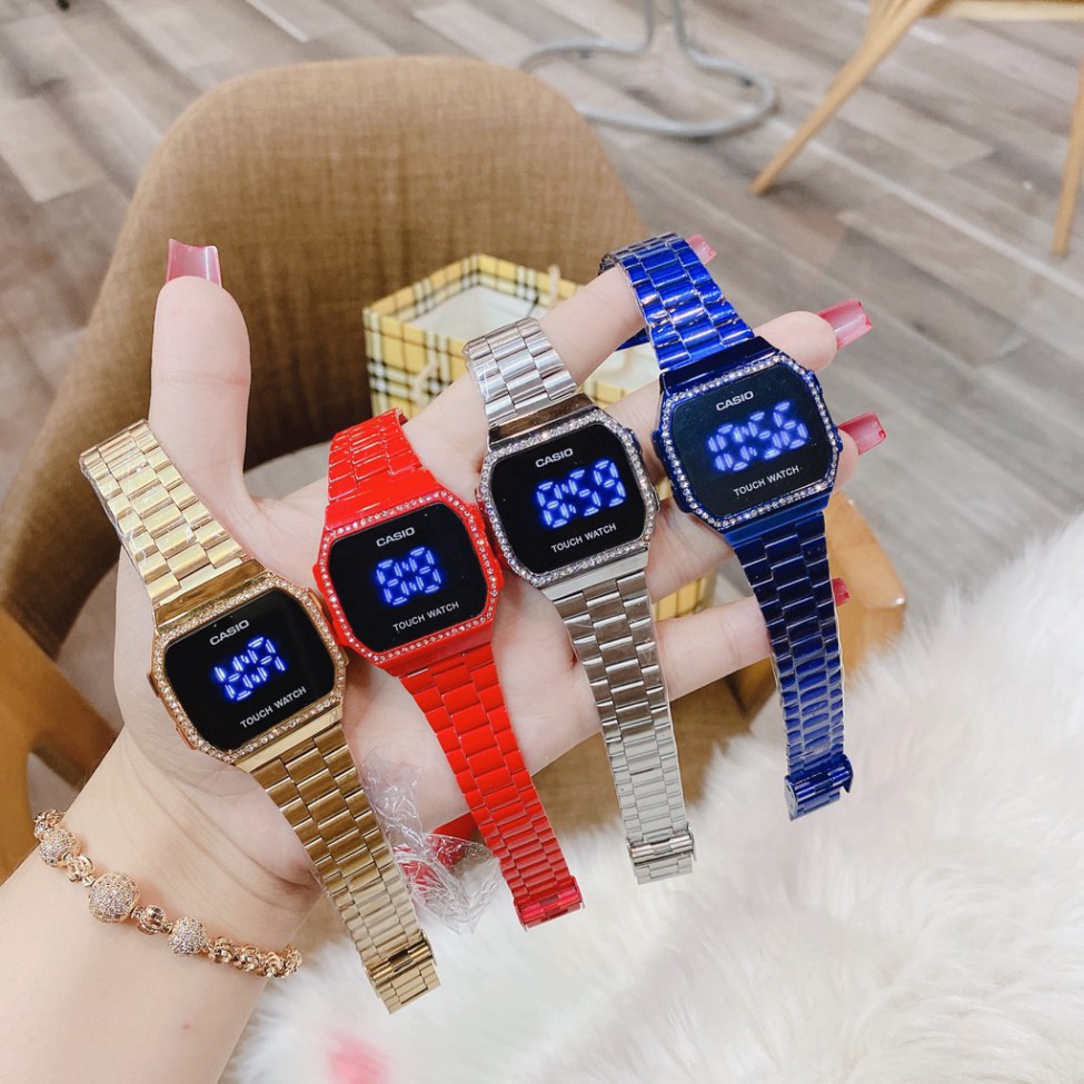 Đồng hồ nữ C.A.S.I.N.O điện tử hiện thị giờ đèn led phong cách thời thượng, bảo hành 12 tháng, dong ho nu