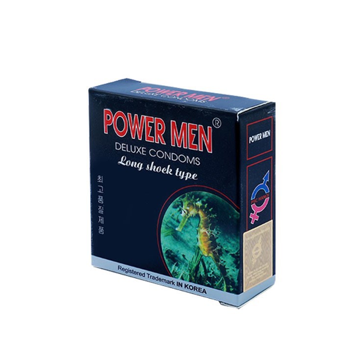 BCS - Bao cao su Power Men Cá Ngựa (hộp 3 bao)
