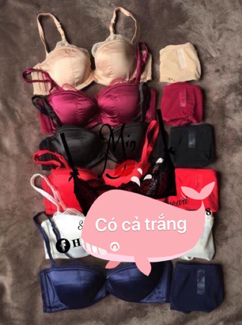 Bộ đồ lót B026 satin W268 mút mỏng có gọng