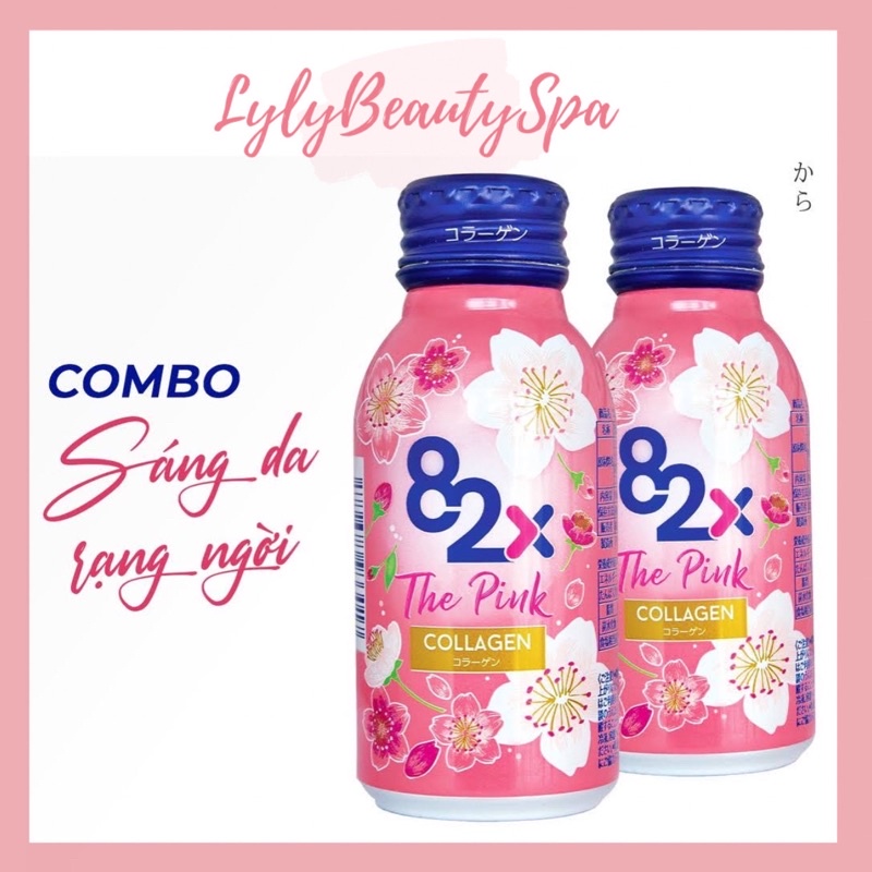 Collagen 82x The Pink , Collagen Nhật Bản ( Hộp 10 Chai ) Hỗ Trợ Làm Đẹp Da Tươi Trẻ Trắng Sáng , Collagen Dạng Nước
