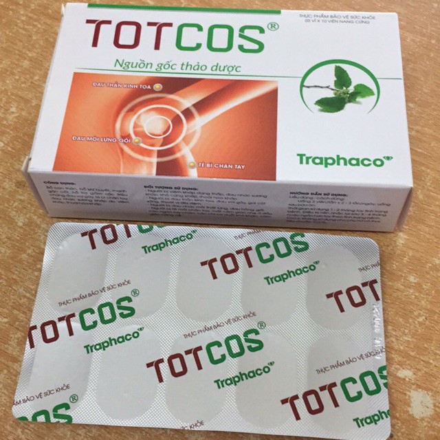 Totcos - Hỗ trợ làm giảm các triệu chứng đau vai gáy, tê bì chân tay và làm giảm đau nhức xương khớp