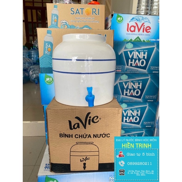 Bình Sứ Chứa Nước 10L ( Không Nắp) - Hỗ Trợ Uống Nước Trực Tiếp Từ Bình 20L