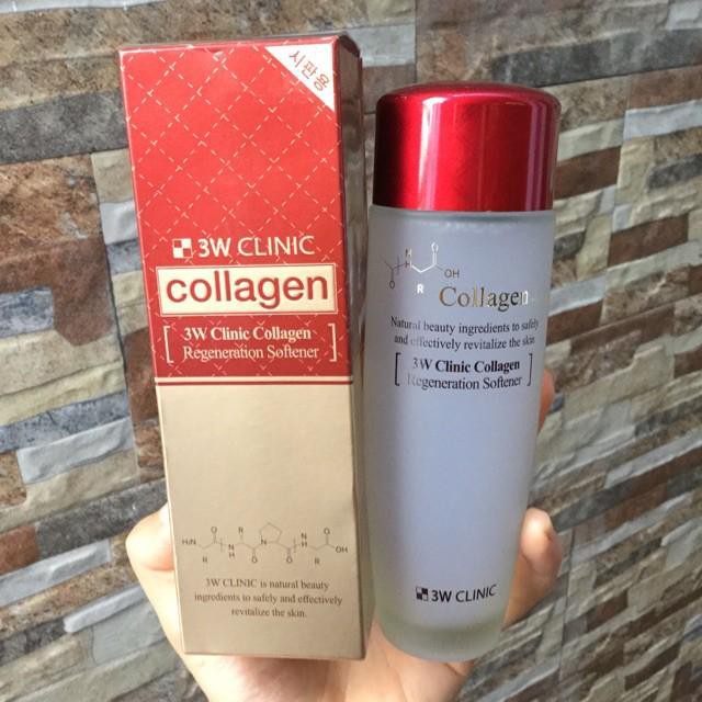 Nước hoa hồng Đỏ chống lão hóa 3W Clinic Collagen