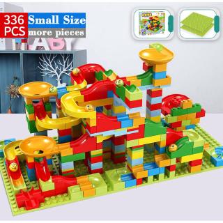 Bộ 168/ 336 miếng lắp ghép đồ chơi mô hình quả bóng chạy trong mê cung tương thích với kèm/ không kèm hộp đựng