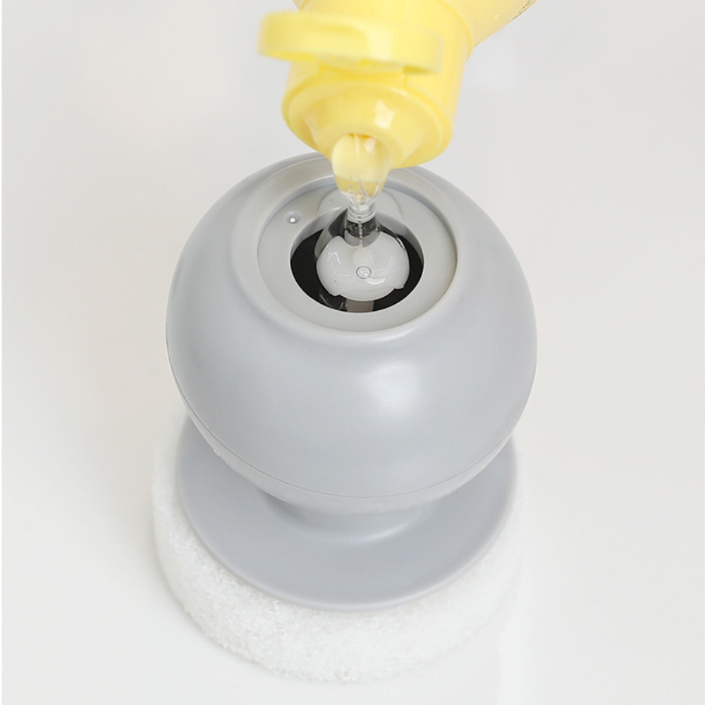 【COD/start】 Kitchen dishwashing brush, pot cleaning brush, automatic liquid discharge, water-jetting detergent press [kinostar]