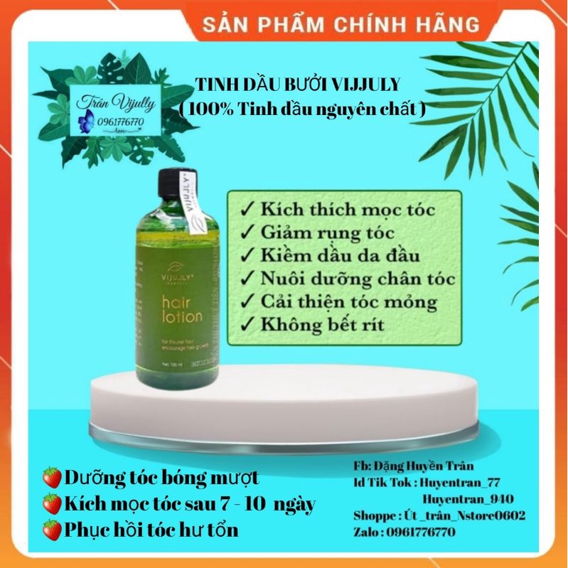 Tinh dầu bưởi kích mọc tóc Vijully