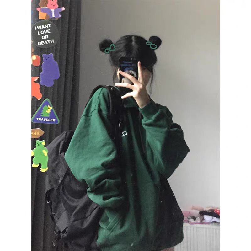 Áo Nỉ Cổ Khoá Sweater NBCL Màu Xanh Rêu Trends 2022