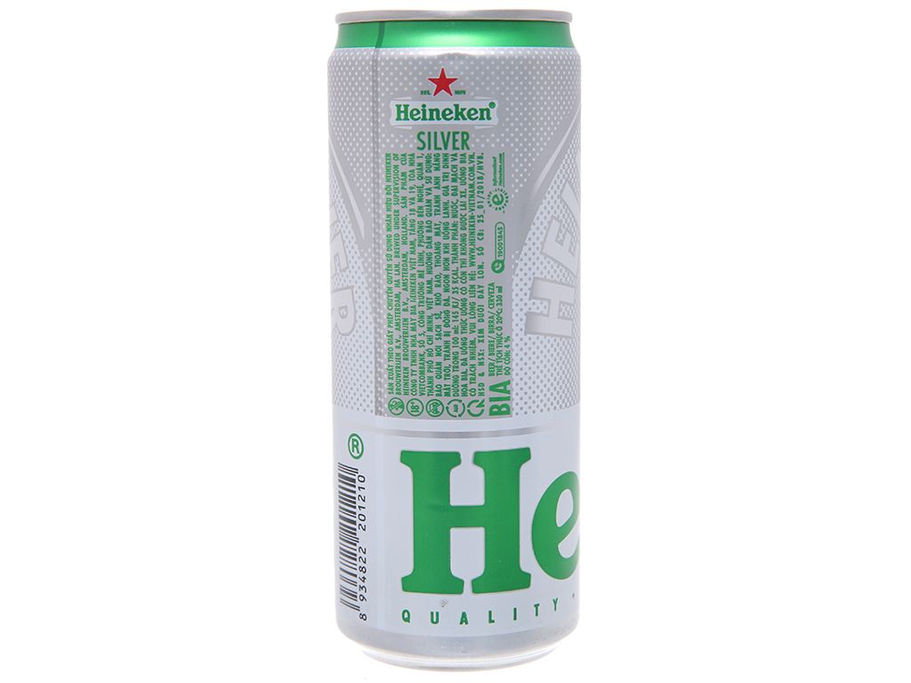 Thùng 24 lon bia Heineken Silver 330ml/lon / Lốc 6 lon bia Heineken Silver 330ml