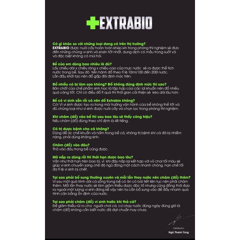 Men vi sinh cao cấp extrabio làm sạch nước