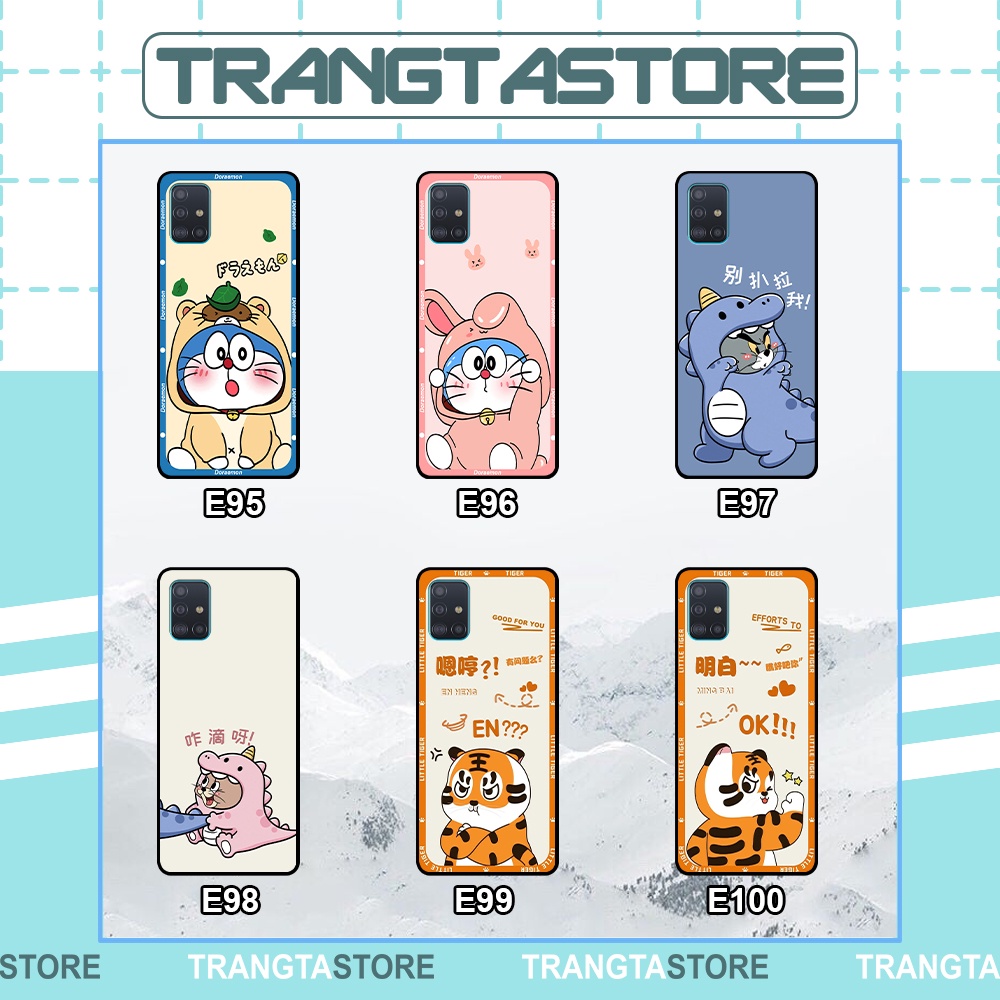 Ốp lưng Samsung A31 / A51 / A71 / M51 in hình cặp đôi doremon, hổ, khủng long dễ thương