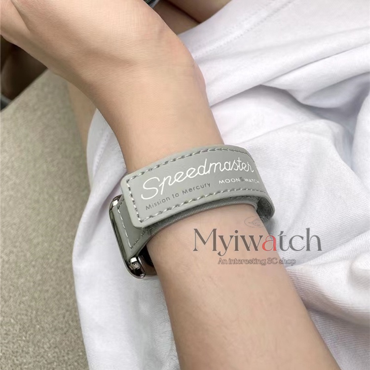 Mới Dây Đeo Bằng Da Khóa Dán Cho Đồng Hồ iWatch Series 7 6 SE 5 3 2 1 41mm 45mm 40mm 44mm 42mm 38mm