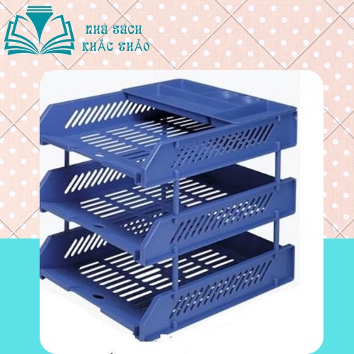 Khay đựng tài liệu nhựa cao cấp TCT, Giá đựng hồ sơ tài liệu văn phòng. Khay đựng tài liệu ba tầng.