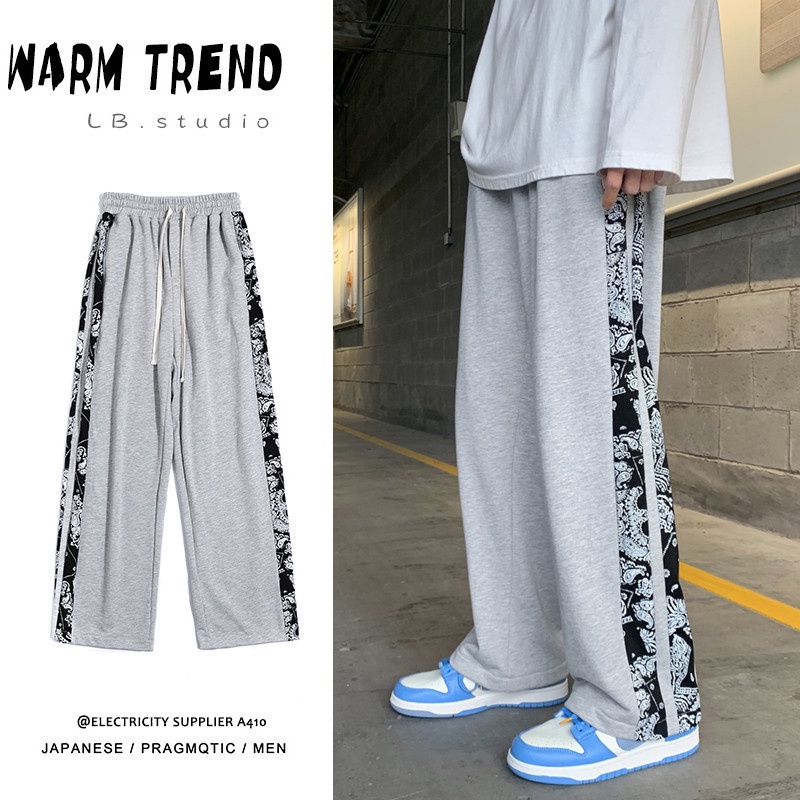 Quần ống loe mùa hè mỏng manh xu hướng hạt điều hoa hậu chân dàiTTE273