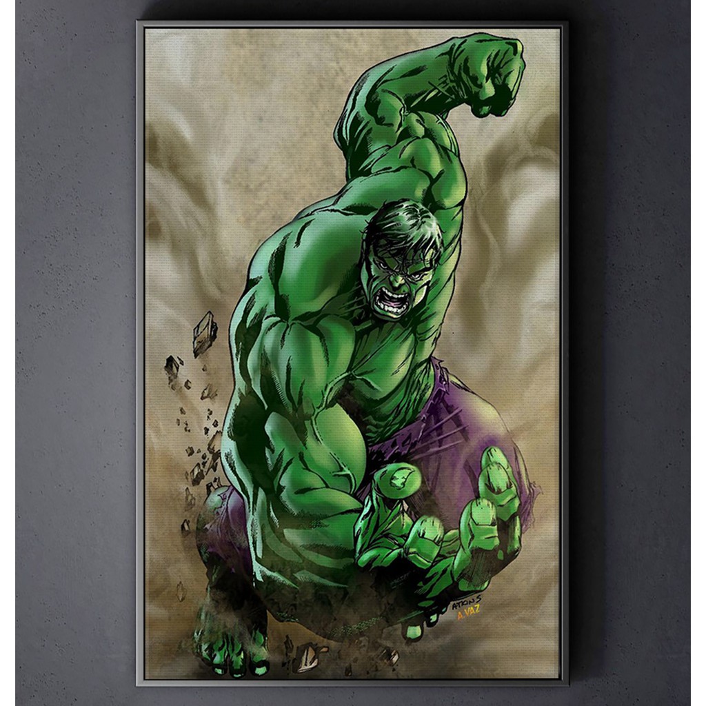 TRANH CANVAS SIÊU ANH HÙNG MARVEL treo tường in theo yêu cầu - THE INCREDIBLE HULK 3