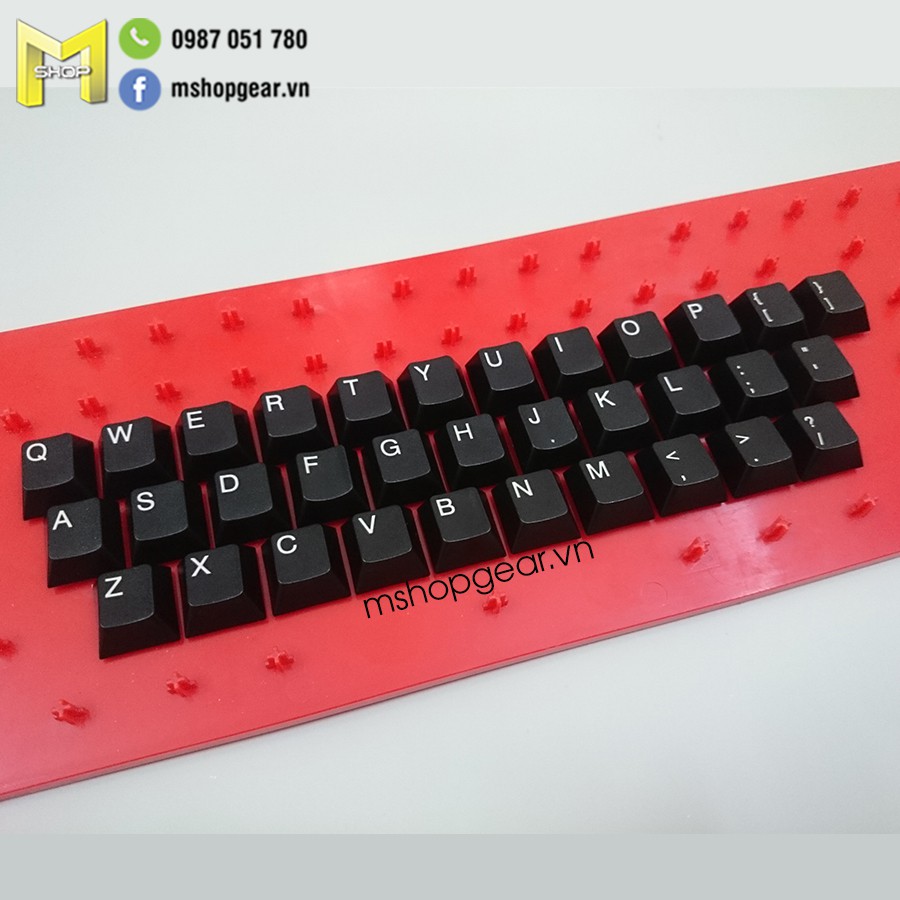 Set keycap thick PBT POM Black Alpha cherry profile