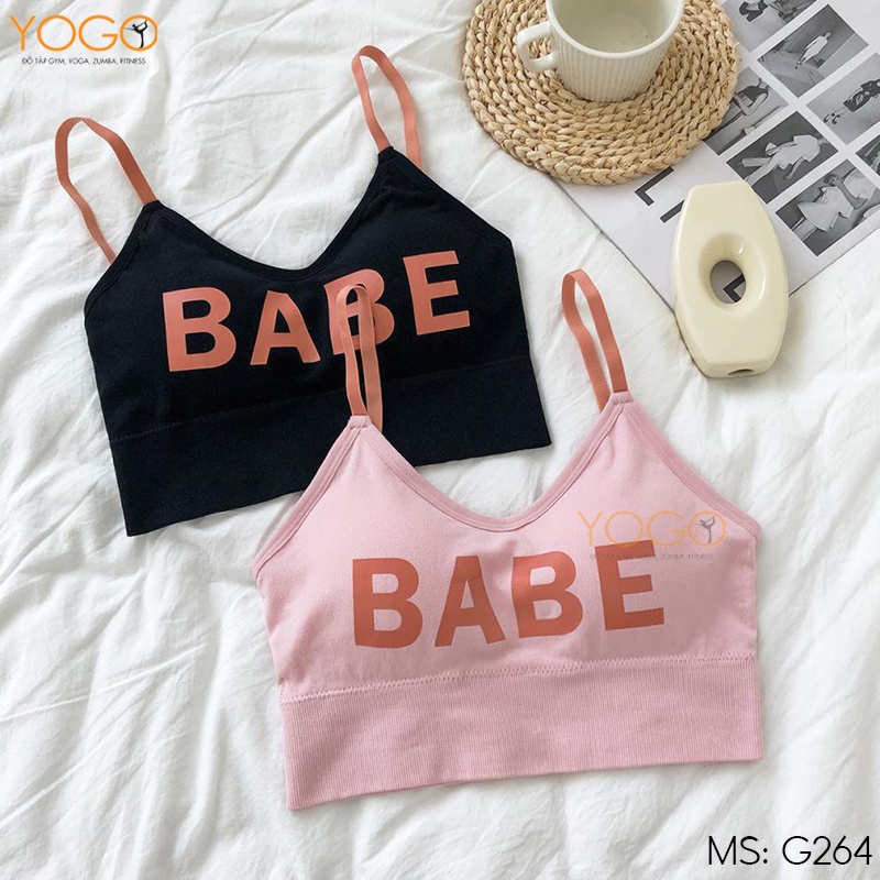 Áo bra thể thao nữ YOGO dáng áo croptop ôm body có lớp mút mỏng đệm ngực co giãn 4 chiều thấm hút mồ hôi G264