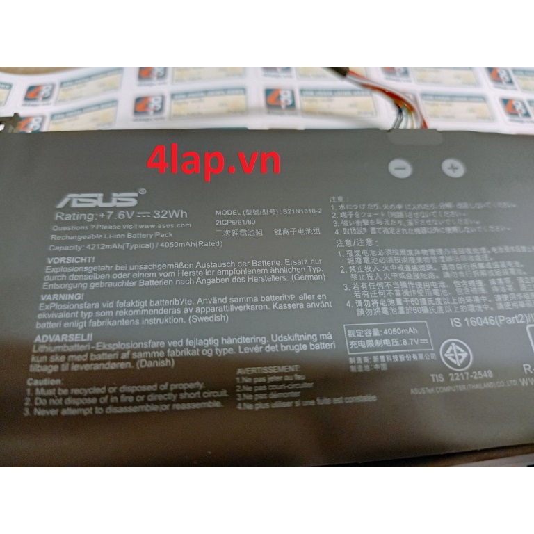Pin laptop Asus A412 A412D A412F A412FA Original 32Wh