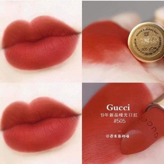 Son lì Gucci cam cháy 505 fullbox