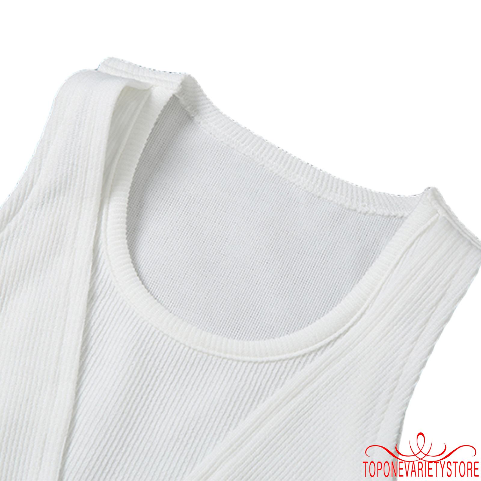 Áo Lửng Không Tay Phối Họa Tiết Sọc Ngang Quyến Rũ Dành Cho Nữ | BigBuy360 - bigbuy360.vn