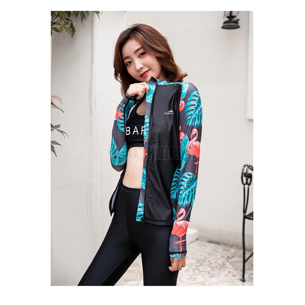 Áo Bơi Dài Tay Nữ Sbart 9049 Xanh Đen | BigBuy360 - bigbuy360.vn