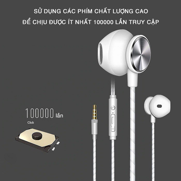 Tai nghe xoắn ốc Ossan Moza-02 âm thanh êm dịu chân cắm 3.5