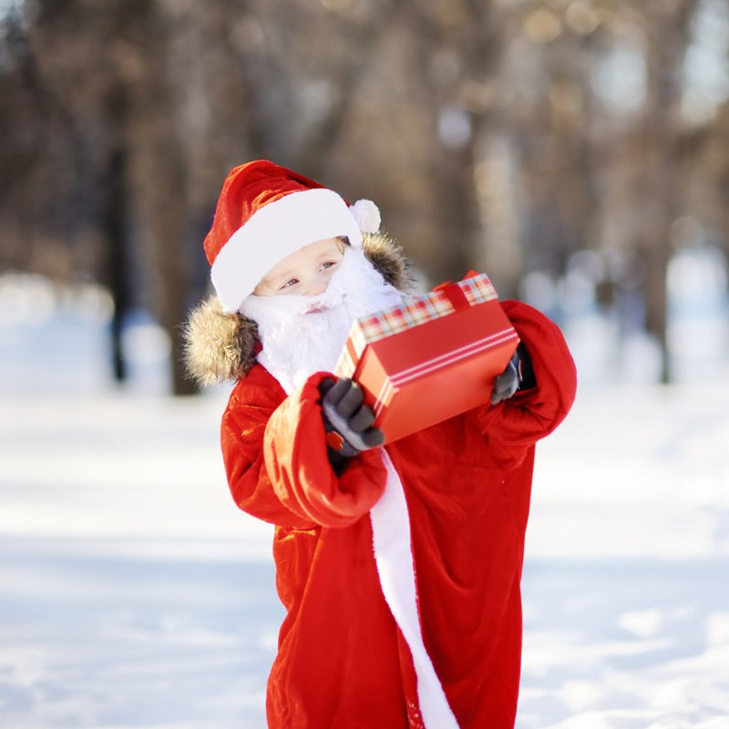 Mũ ông già Noel tích hợp đèn LED cho bé vui chơi giáng sinh cho bé gái