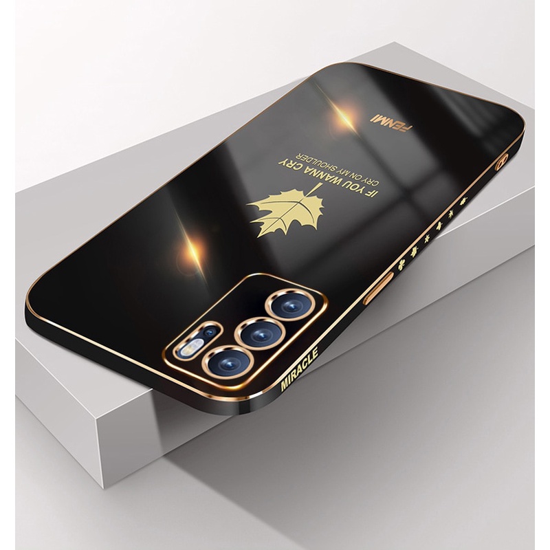 Ốp điện thoại hình lá phong cao cấp dành cho OPPO A92 A52 A91 A93 A92s A15 A35 A53 A32 A9 A5 2020 A55 5G