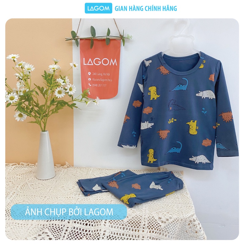 [COTTON ĐANH MỊN] Bộ Dài Tay Bé Trai, Bé Gái Cotton | Bộ Thu Đông Cho Bé Cao Cấp Lagom