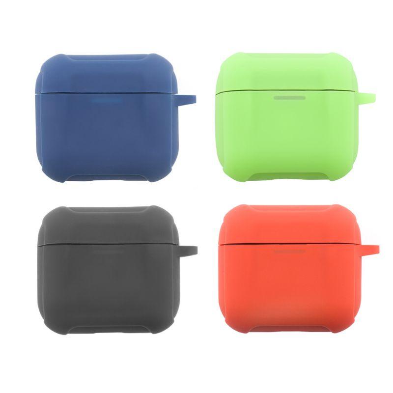 Vỏ bảo vệ hộp sạc tai nghe không dây bằng silicon mềm chống trượt kèm móc khóa cho Skull candy Indy Evo True